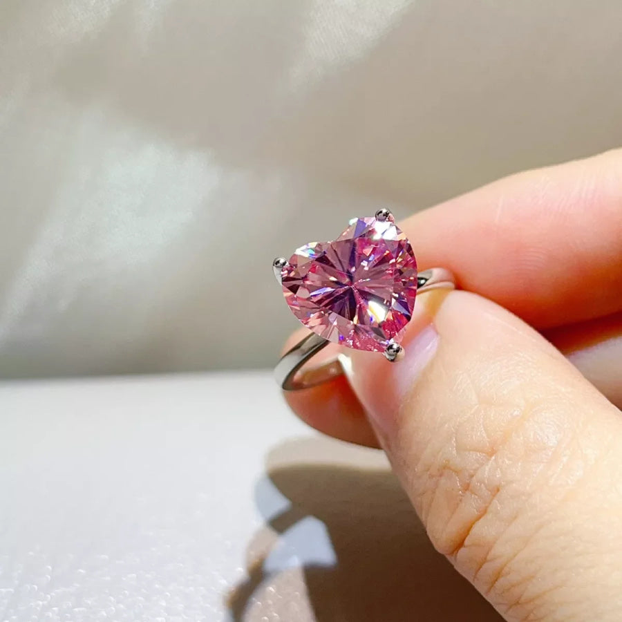 5 Carat 925 Sterling Silver Moissanite Ring Apparel and Accessories