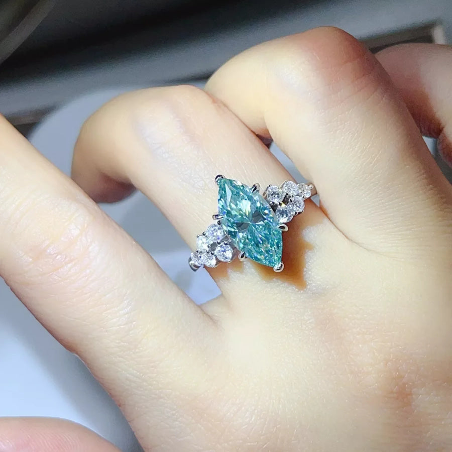 5 Carat 925 Sterling Silver Moissanite Ring Apparel and Accessories
