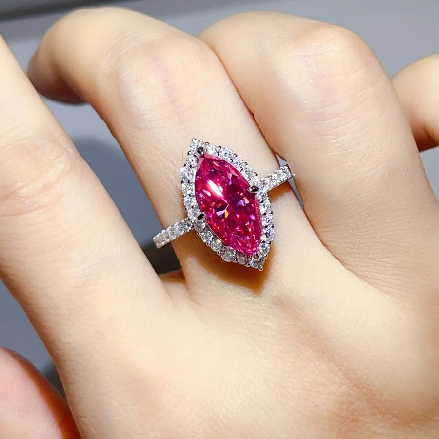 5 Carat 925 Sterling Silver Moissanite Ring Apparel and Accessories