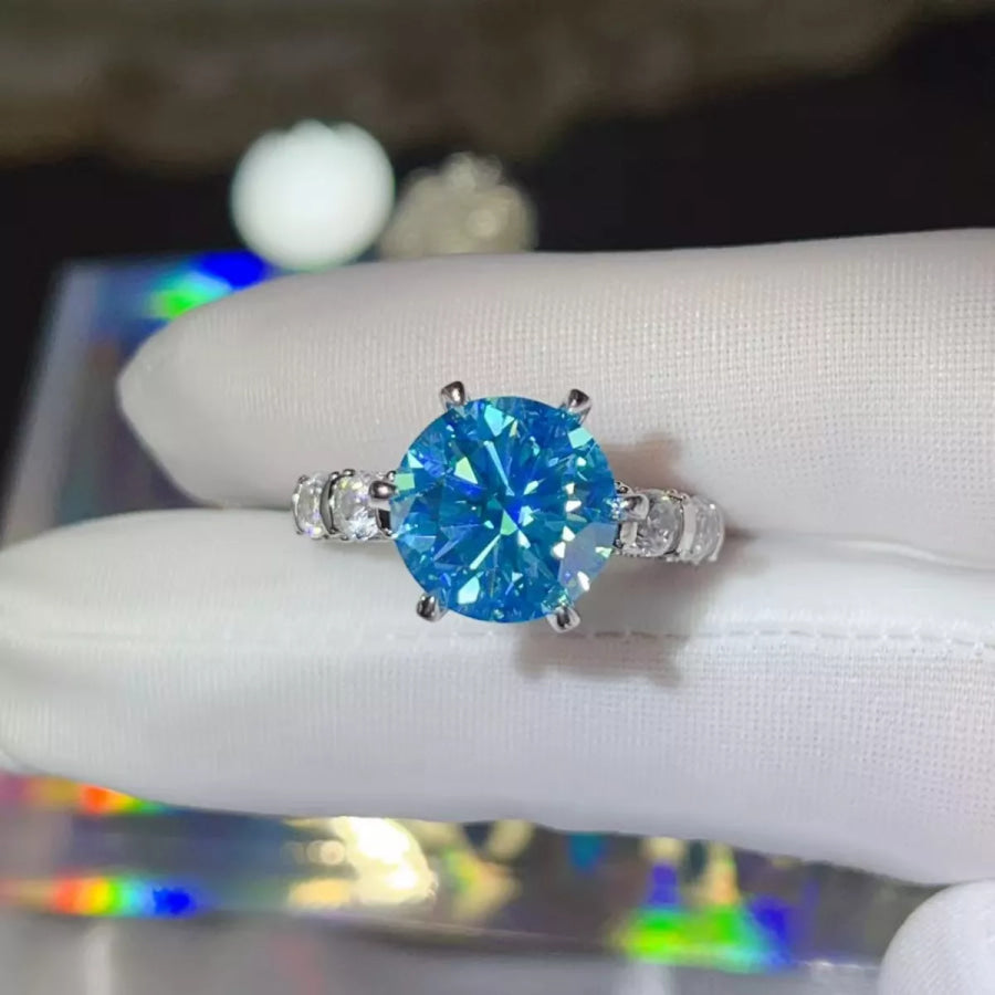 5 Carat Moissanite 6-Prong 925 Sterling Silver Ring Apparel and Accessories