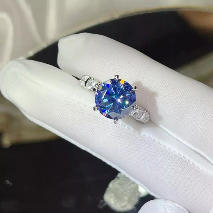 5 Carat Moissanite 6-Prong 925 Sterling Silver Ring Apparel and Accessories