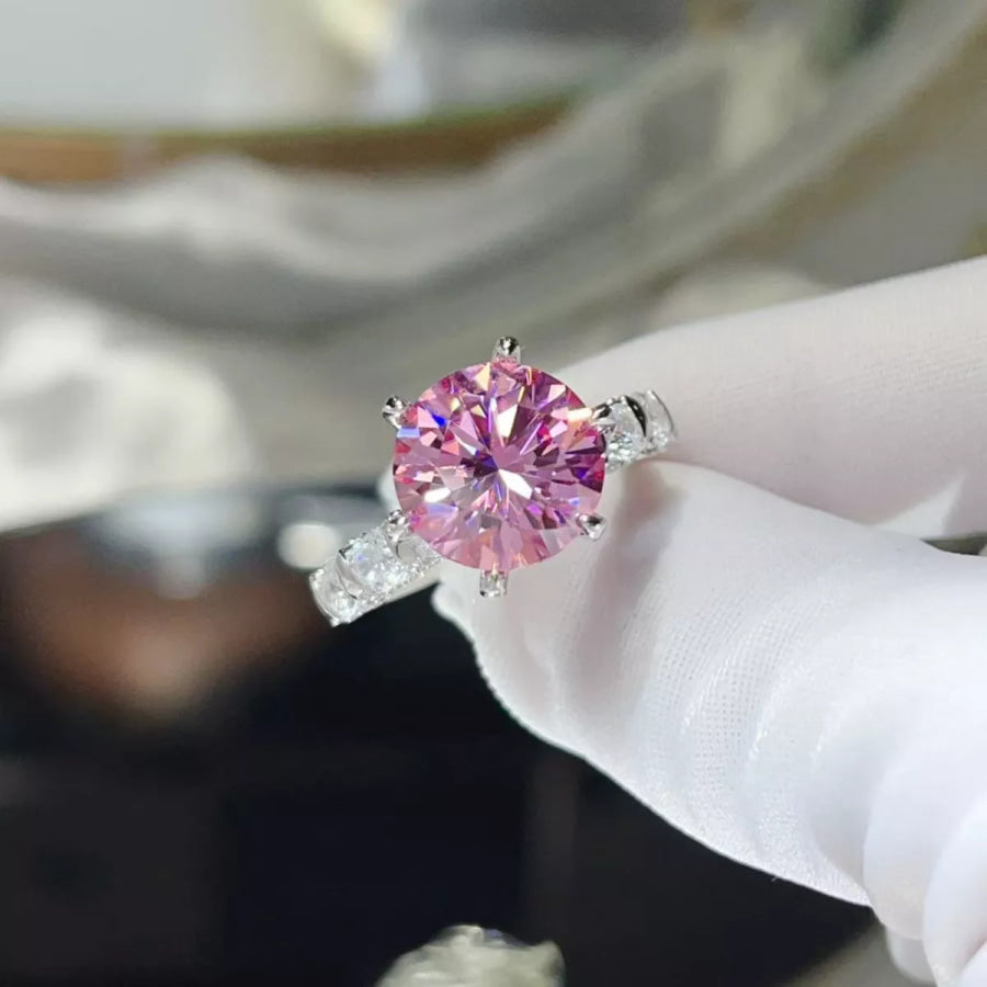 5 Carat Moissanite 6-Prong 925 Sterling Silver Ring Apparel and Accessories