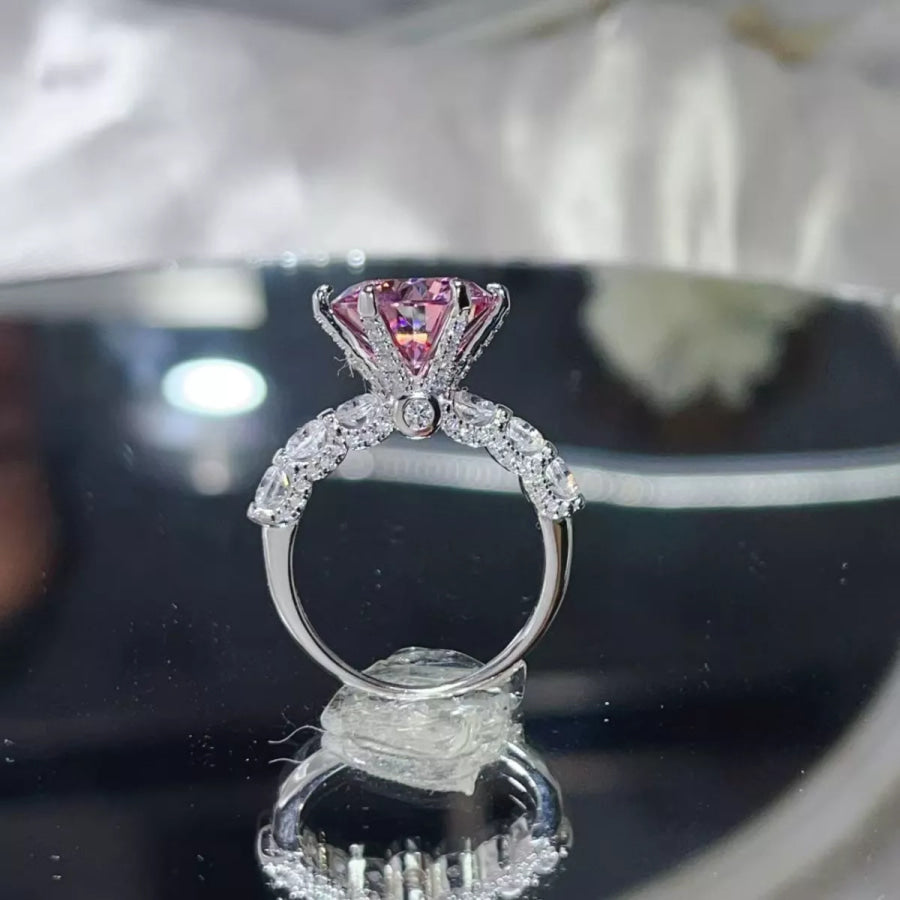 5 Carat Moissanite 6-Prong 925 Sterling Silver Ring Apparel and Accessories