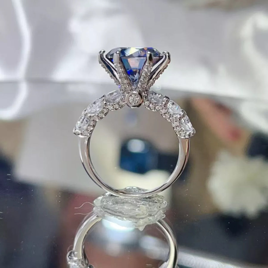 5 Carat Moissanite 6-Prong 925 Sterling Silver Ring Apparel and Accessories