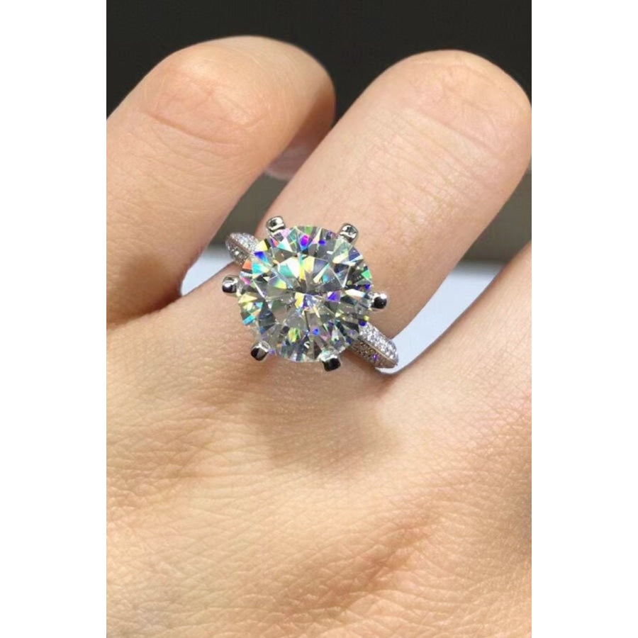 5 Carat Moissanite 6-Prong Ring Silver / 5