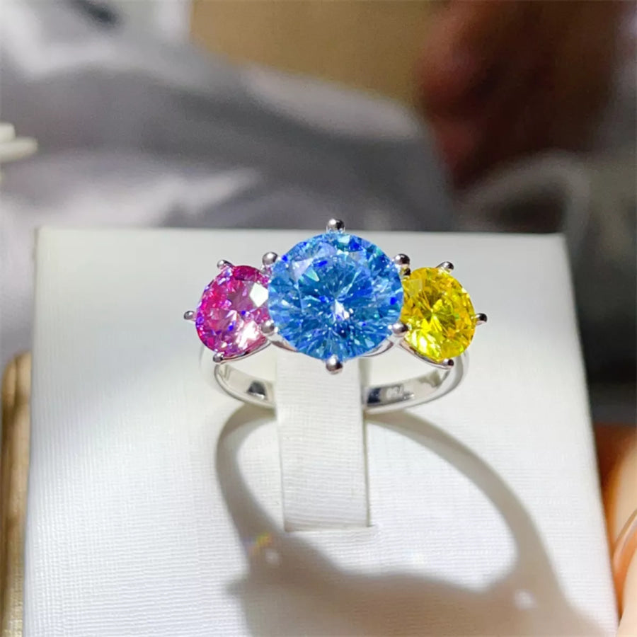 5 Carat Moissanite 925 Sterling Silver Ring Apparel and Accessories