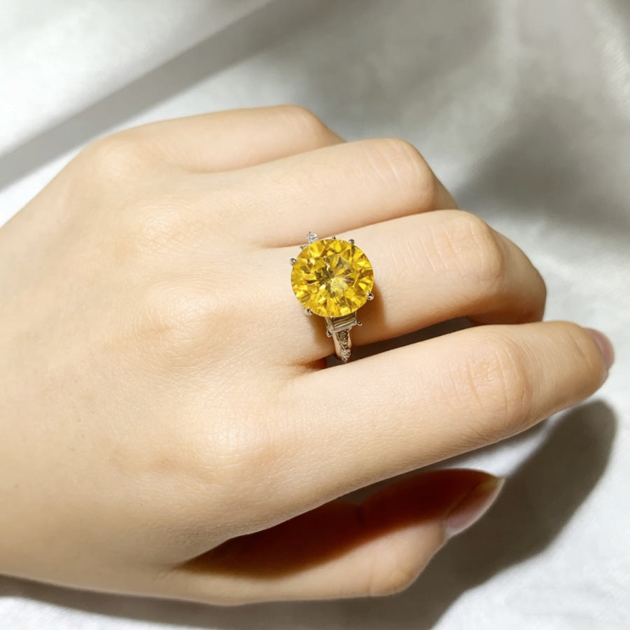 5 Carat Moissanite 925 Sterling Silver Ring Apparel and Accessories