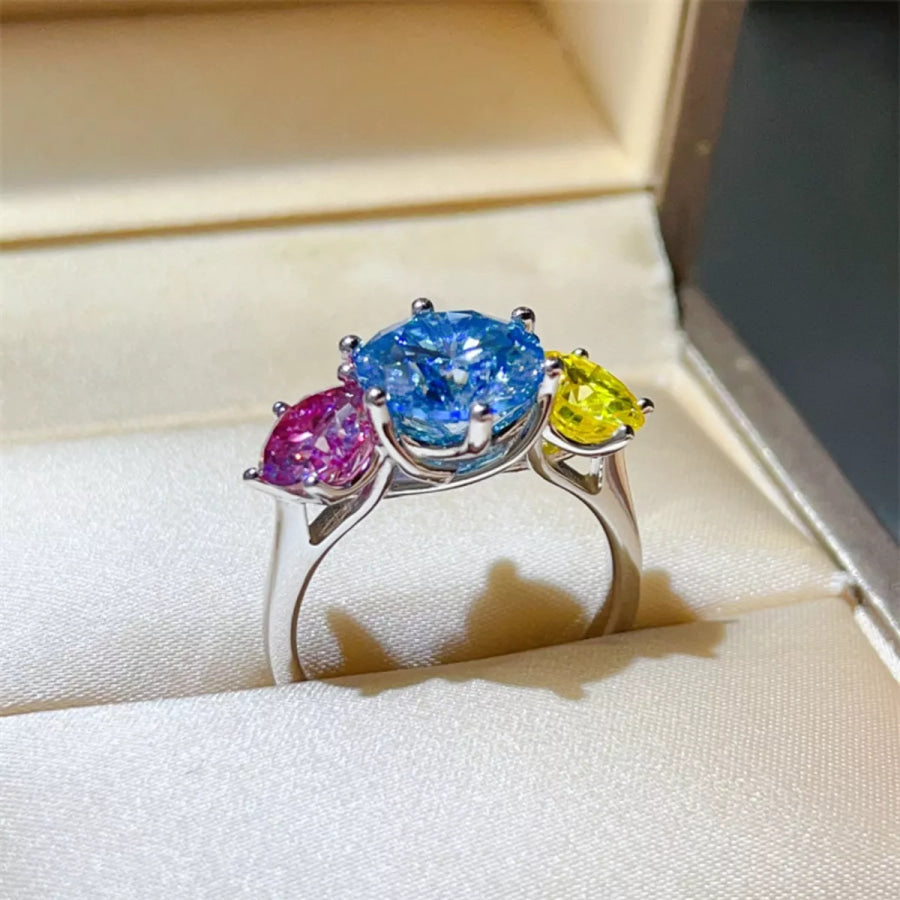 5 Carat Moissanite 925 Sterling Silver Ring Apparel and Accessories