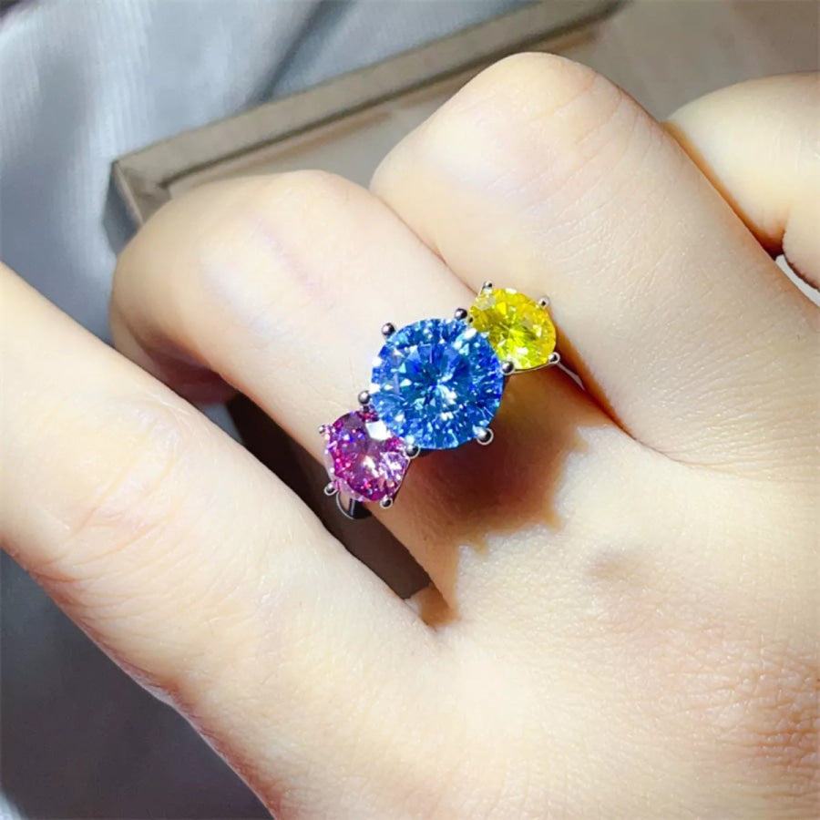 5 Carat Moissanite 925 Sterling Silver Ring Apparel and Accessories