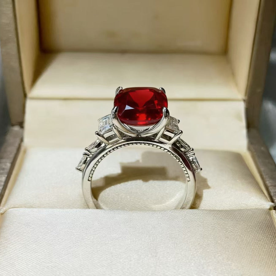 5 Carat Moissanite 925 Sterling Silver Ring Apparel and Accessories