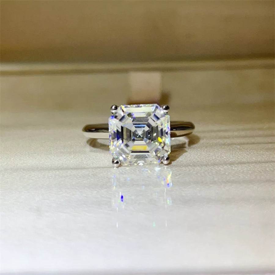 5 Carat Moissanite 925 Sterling Silver Ring Apparel and Accessories