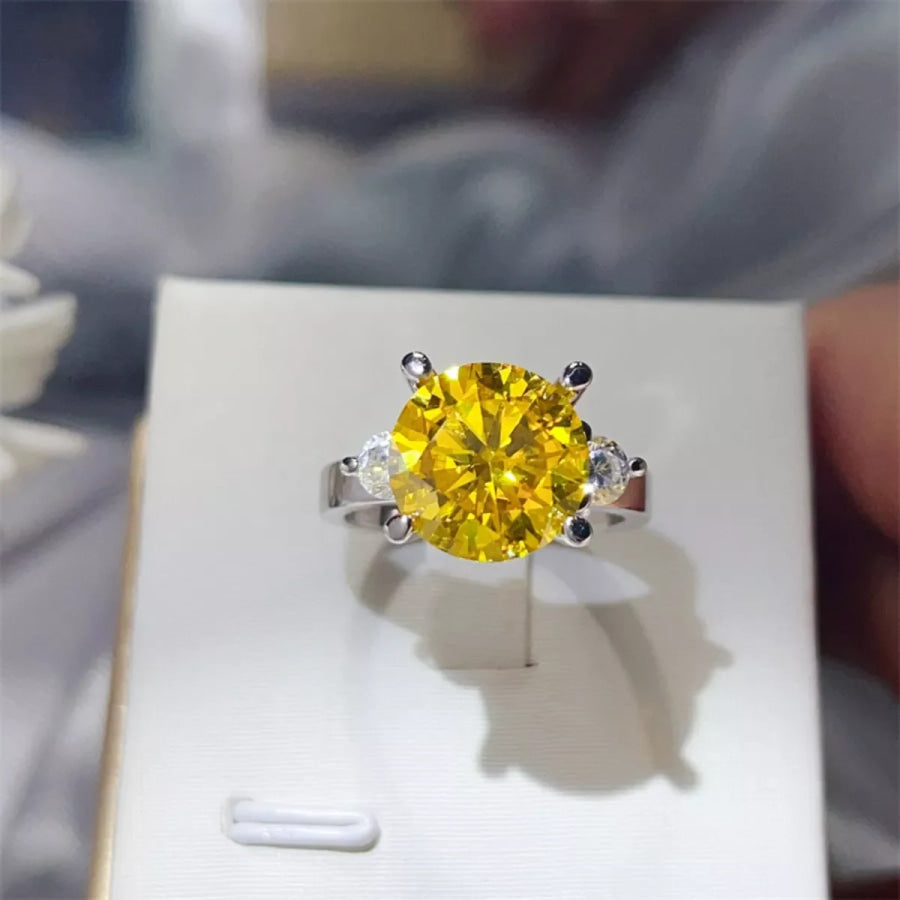 5 Carat Moissanite 925 Sterling Silver Ring Apparel and Accessories