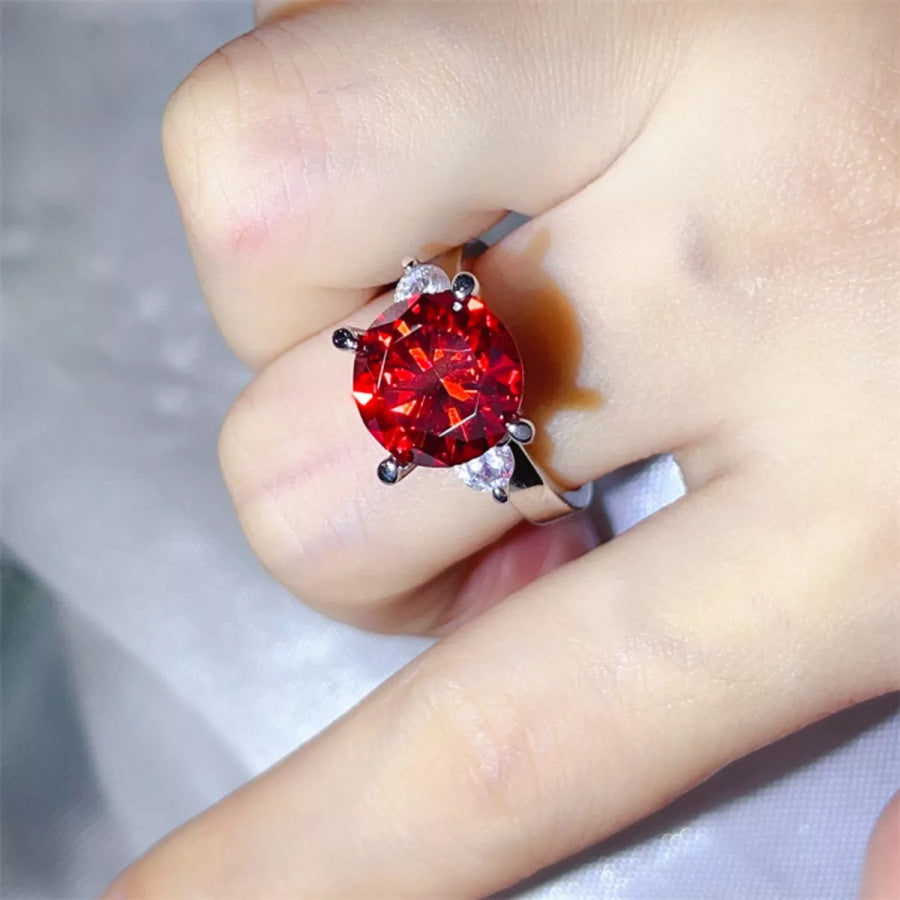 5 Carat Moissanite 925 Sterling Silver Ring Apparel and Accessories