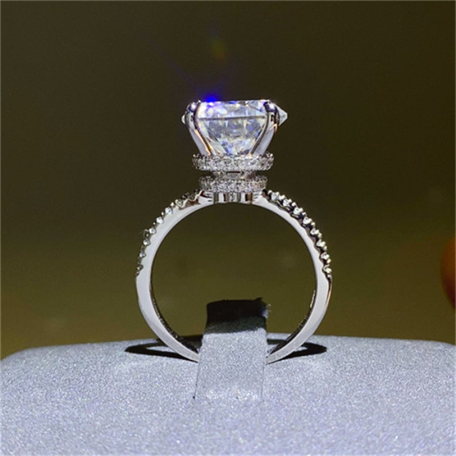 5 Carat Moissanite 925 Sterling Silver Ring Apparel and Accessories