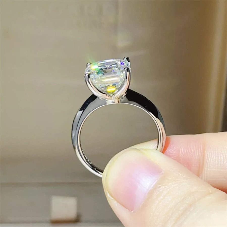 5 Carat Moissanite 925 Sterling Silver Ring Apparel and Accessories
