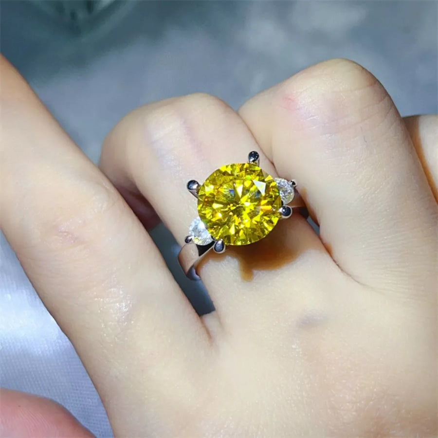 5 Carat Moissanite 925 Sterling Silver Ring Apparel and Accessories
