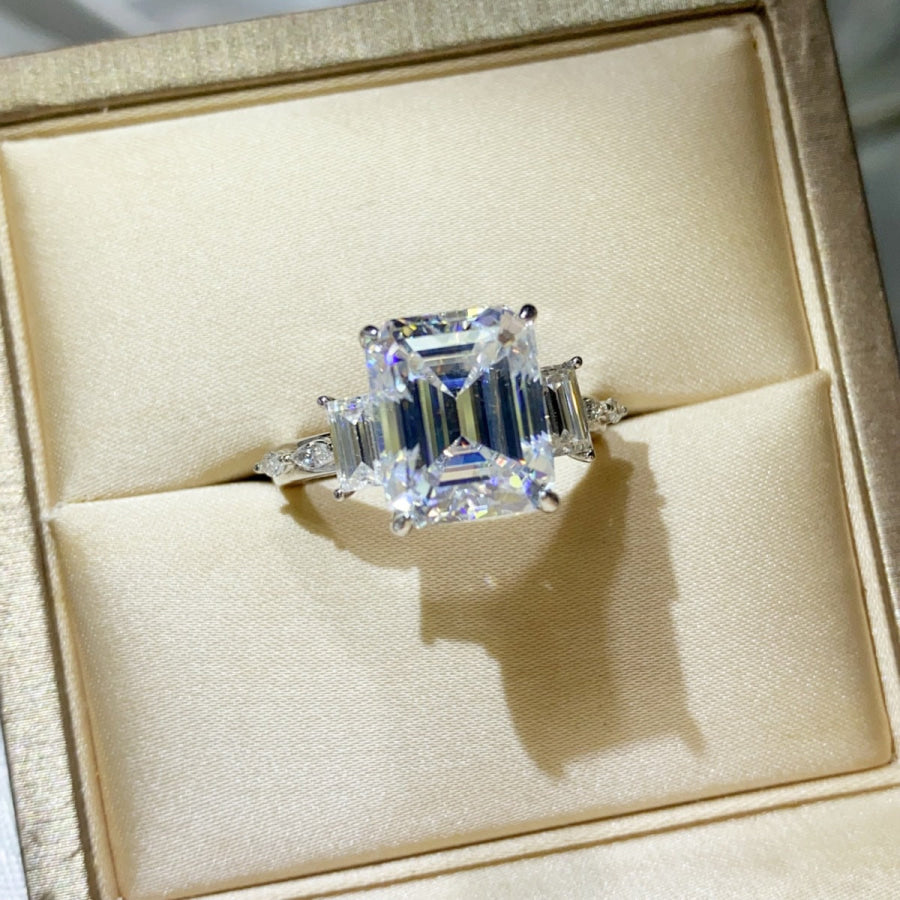 5 Carat Moissanite 925 Sterling Silver Ring Apparel and Accessories