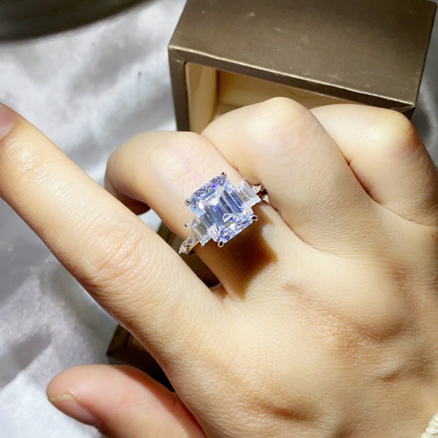 5 Carat Moissanite 925 Sterling Silver Ring Apparel and Accessories