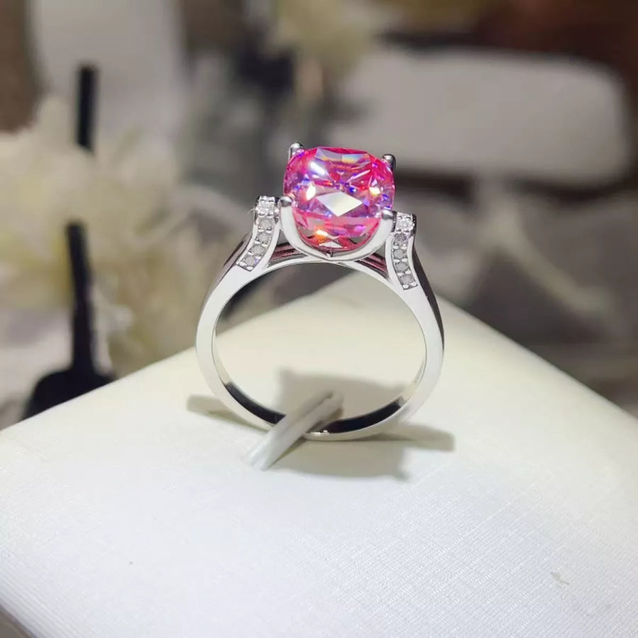 5 Carat Moissanite 925 Sterling Silver Ring Apparel and Accessories