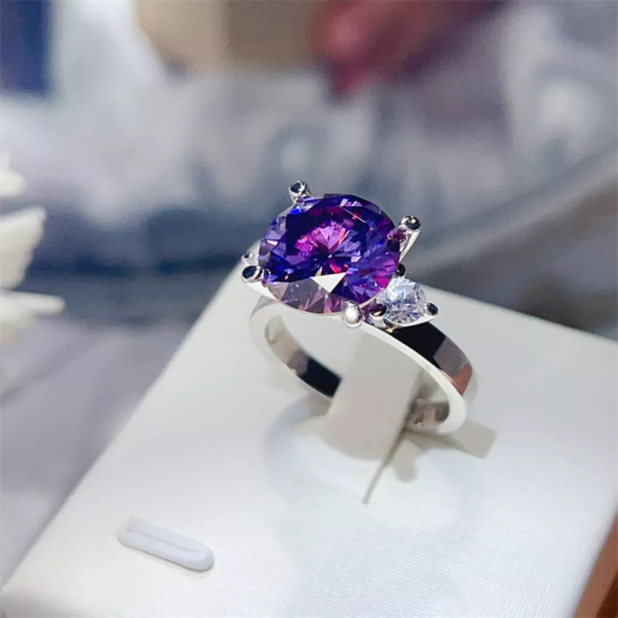 5 Carat Moissanite 925 Sterling Silver Ring Apparel and Accessories