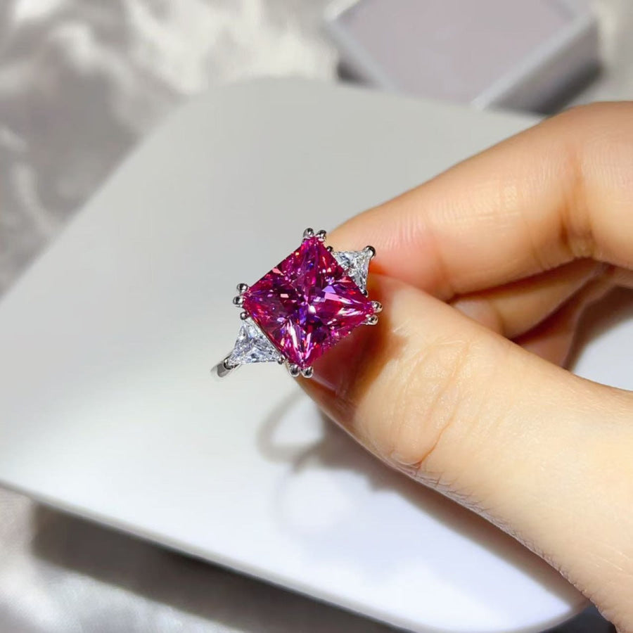 5 Carat Moissanite 925 Sterling Silver Ring Apparel and Accessories