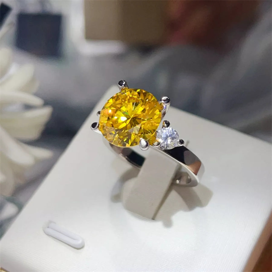5 Carat Moissanite 925 Sterling Silver Ring Apparel and Accessories