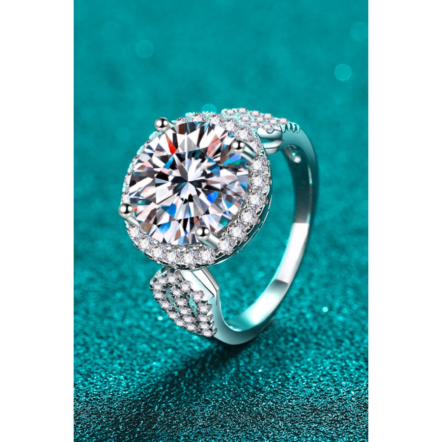 5 Carat Moissanite 925 Sterling Silver Ring Apparel and Accessories