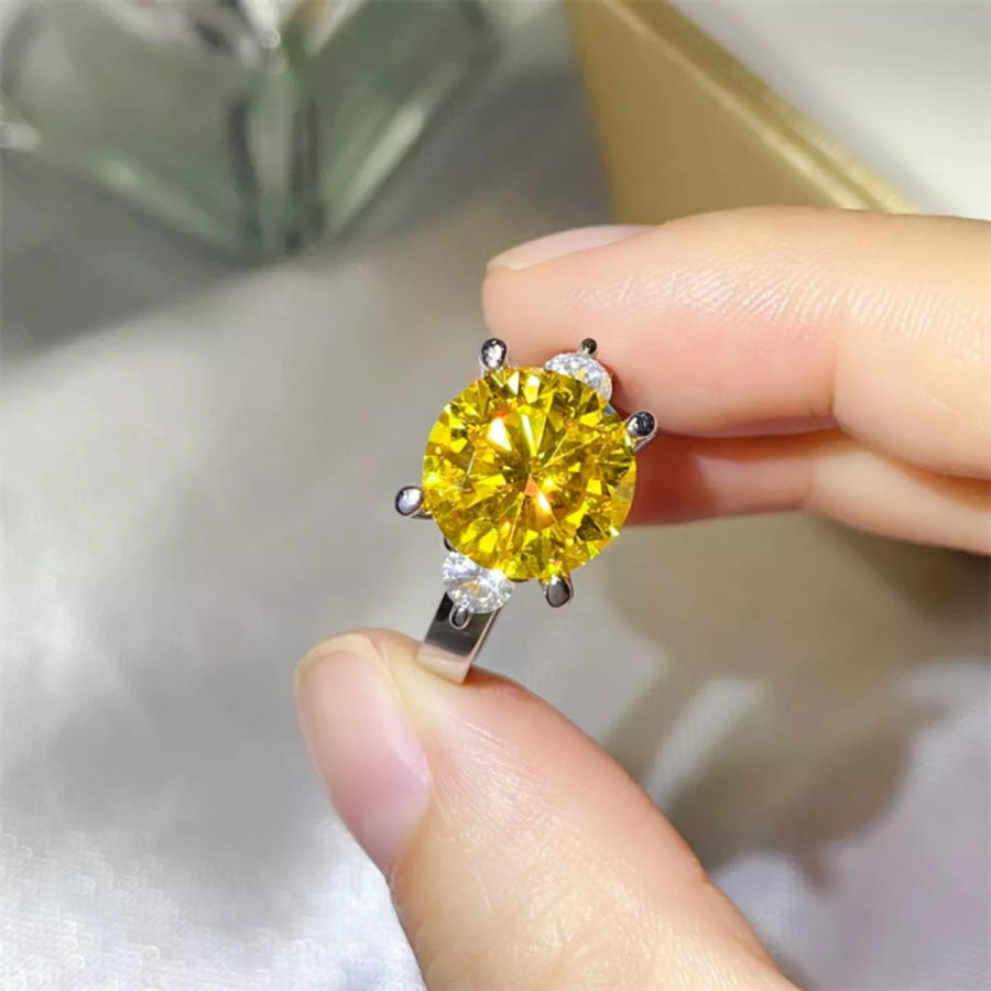 5 Carat Moissanite 925 Sterling Silver Ring Apparel and Accessories