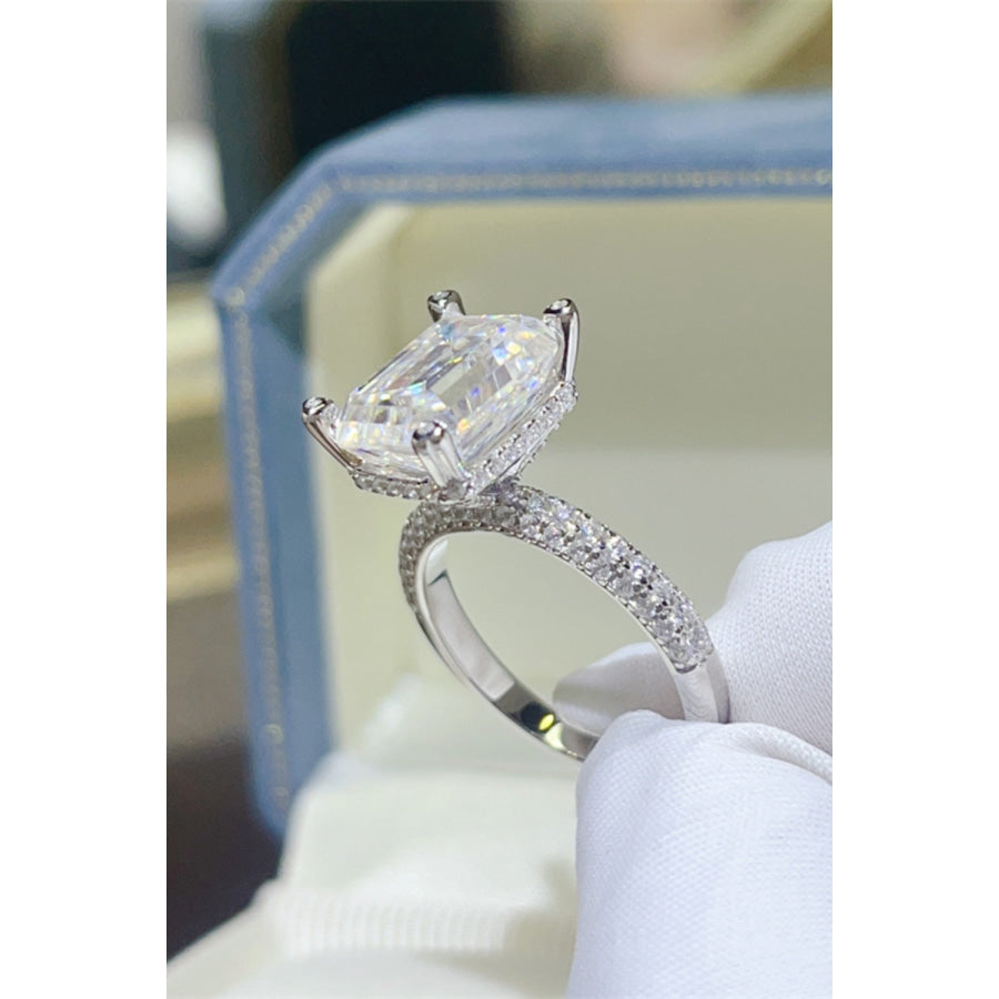 5 Carat Moissanite 925 Sterling Silver Ring Apparel and Accessories