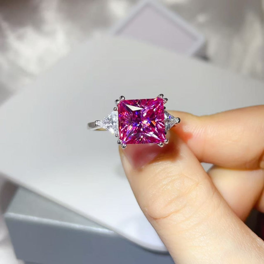 5 Carat Moissanite 925 Sterling Silver Ring Apparel and Accessories