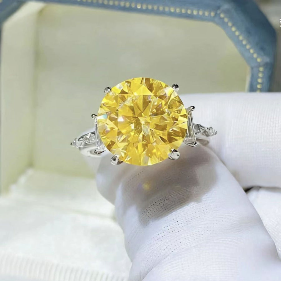 5 Carat Moissanite 925 Sterling Silver Ring Apparel and Accessories