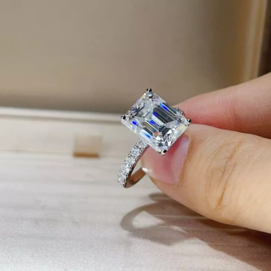 5 Carat Moissanite 925 Sterling Silver Ring Apparel and Accessories