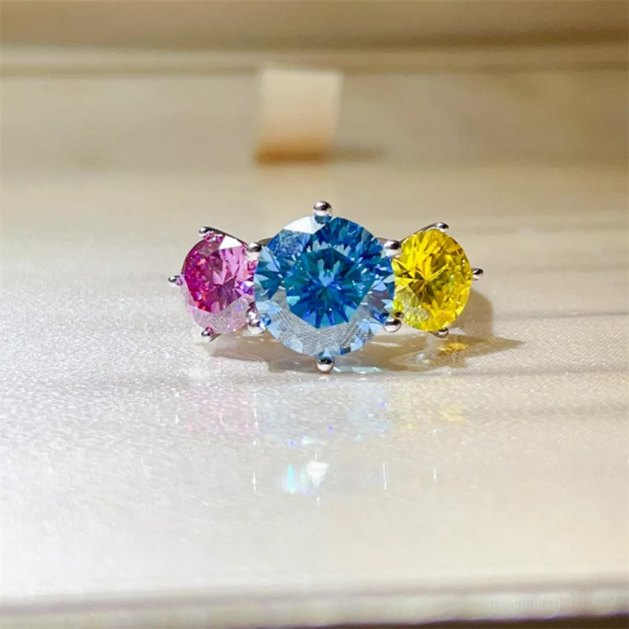 5 Carat Moissanite 925 Sterling Silver Ring Apparel and Accessories