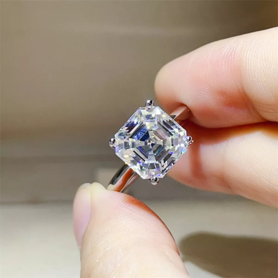 5 Carat Moissanite 925 Sterling Silver Ring Apparel and Accessories