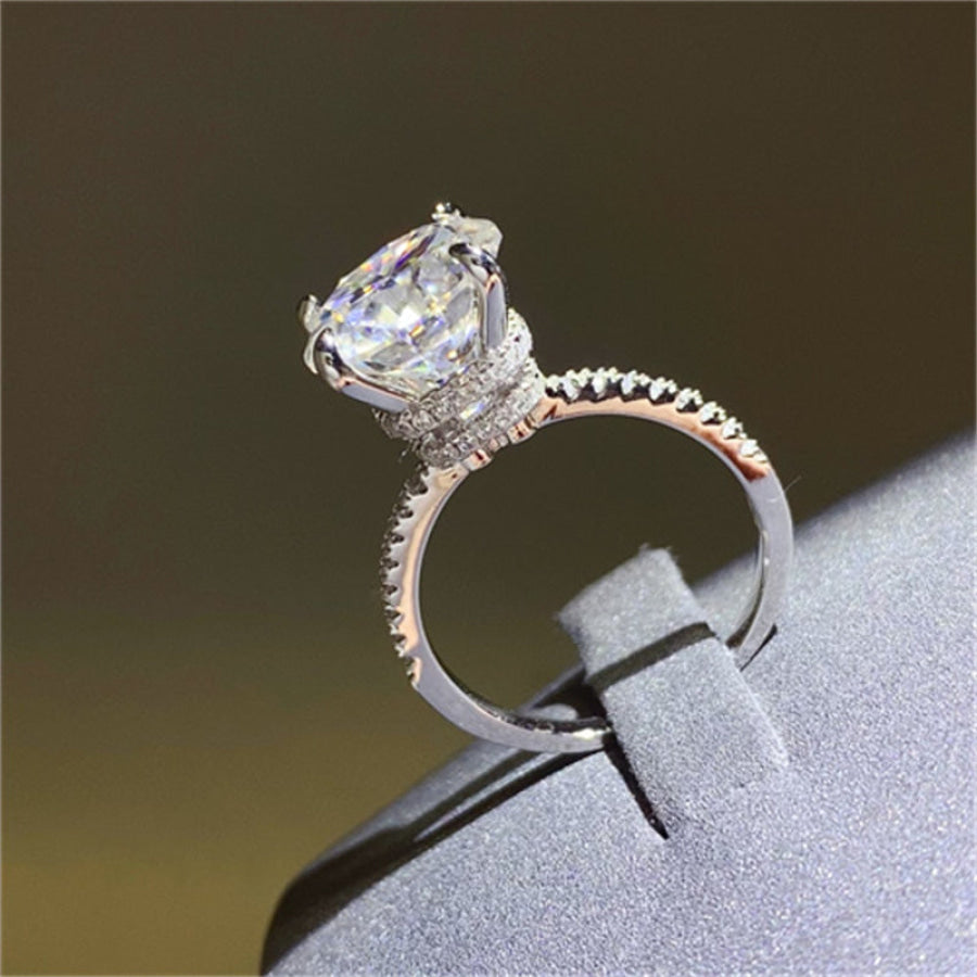 5 Carat Moissanite 925 Sterling Silver Ring Apparel and Accessories