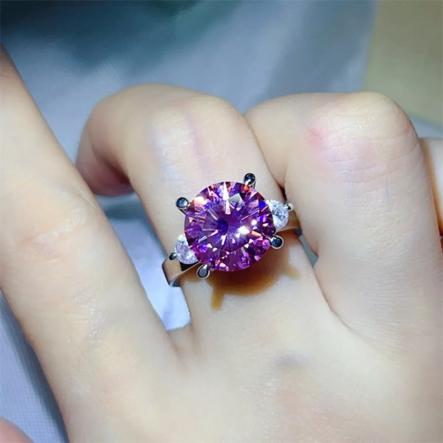 5 Carat Moissanite 925 Sterling Silver Ring Apparel and Accessories