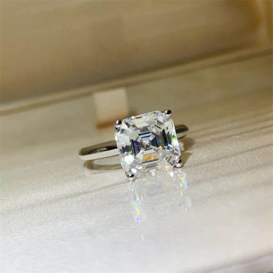 5 Carat Moissanite 925 Sterling Silver Ring Apparel and Accessories