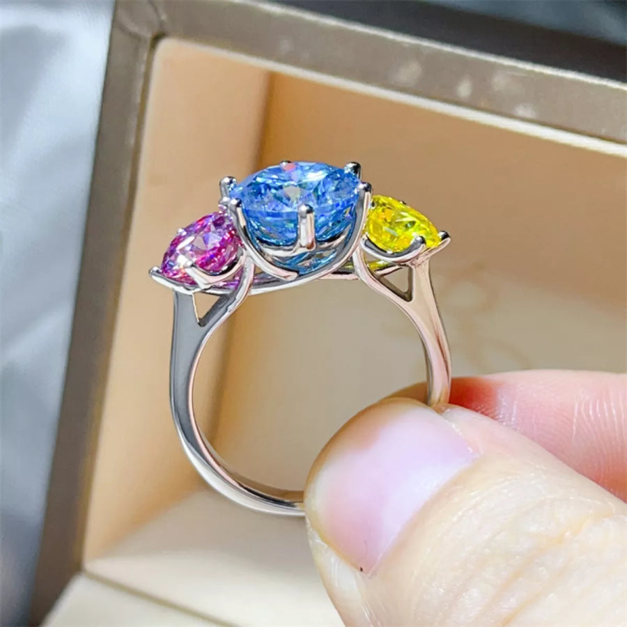 5 Carat Moissanite 925 Sterling Silver Ring Apparel and Accessories