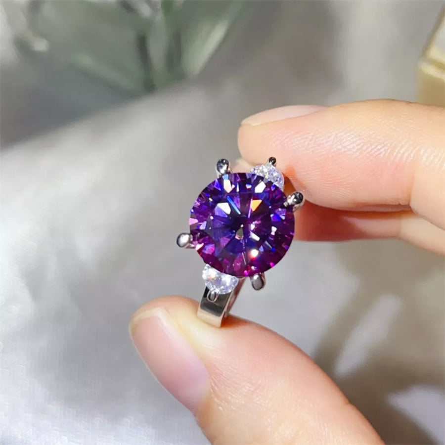 5 Carat Moissanite 925 Sterling Silver Ring Apparel and Accessories