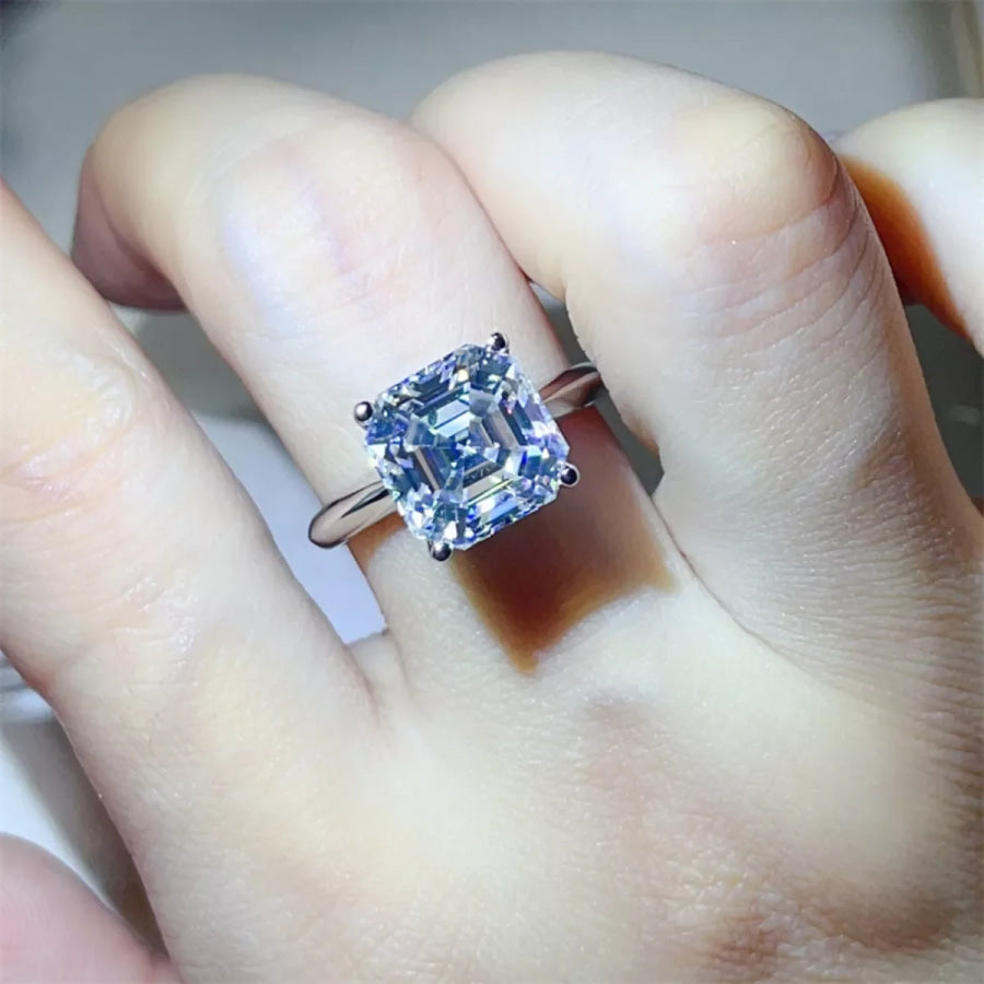 5 Carat Moissanite 925 Sterling Silver Ring Apparel and Accessories