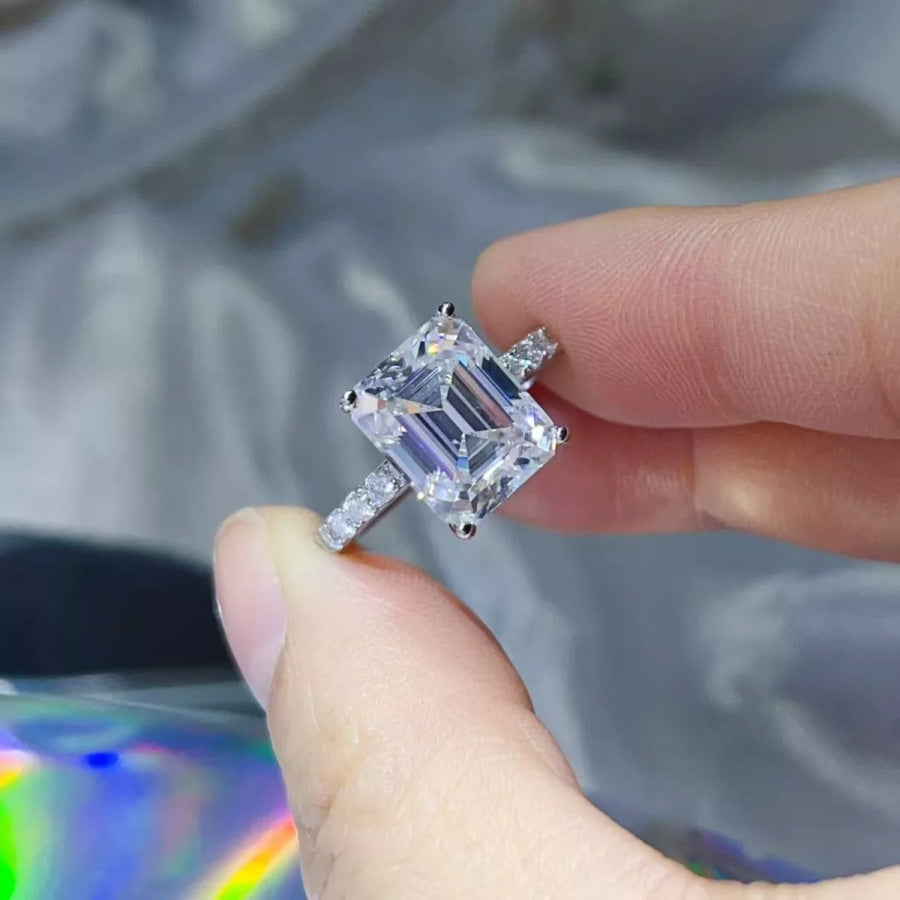 5 Carat Moissanite 925 Sterling Silver Ring Apparel and Accessories
