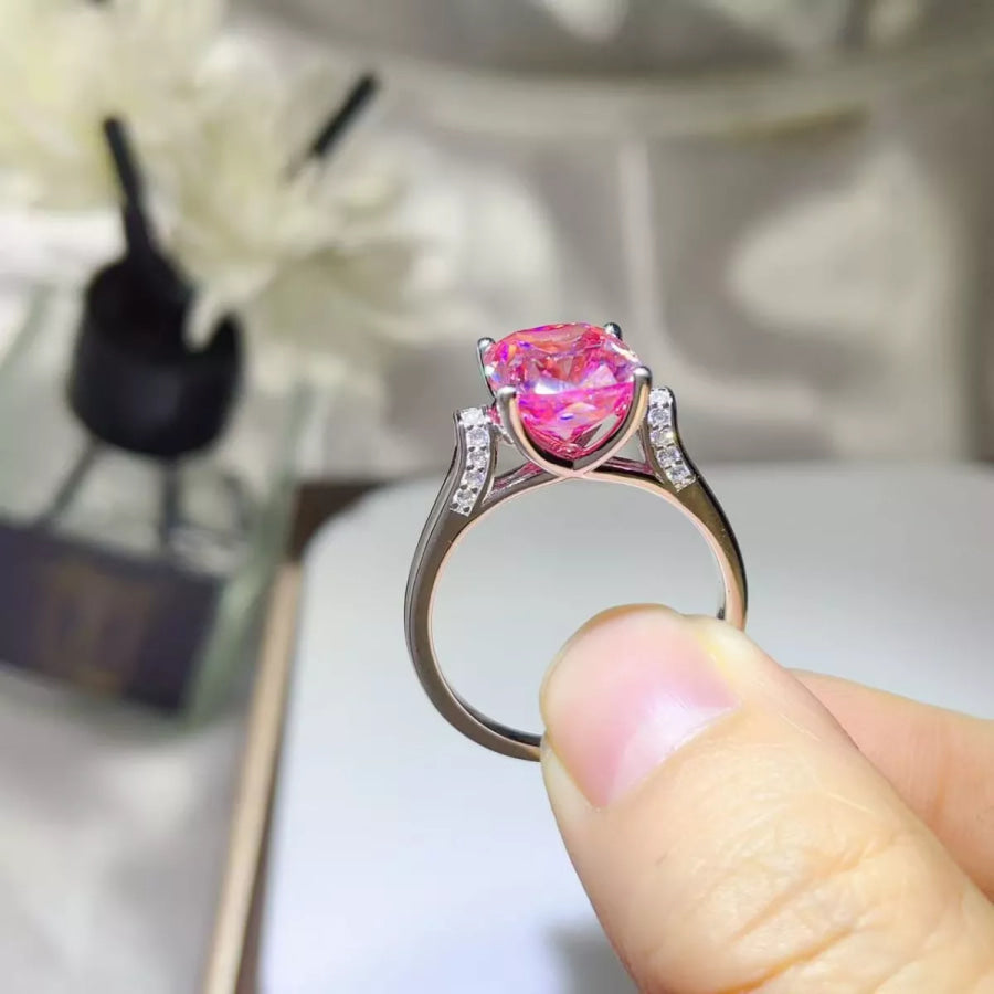 5 Carat Moissanite 925 Sterling Silver Ring Apparel and Accessories