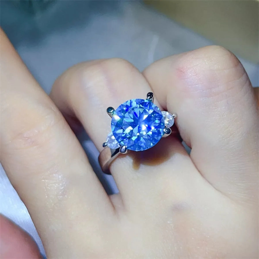 5 Carat Moissanite 925 Sterling Silver Ring Apparel and Accessories