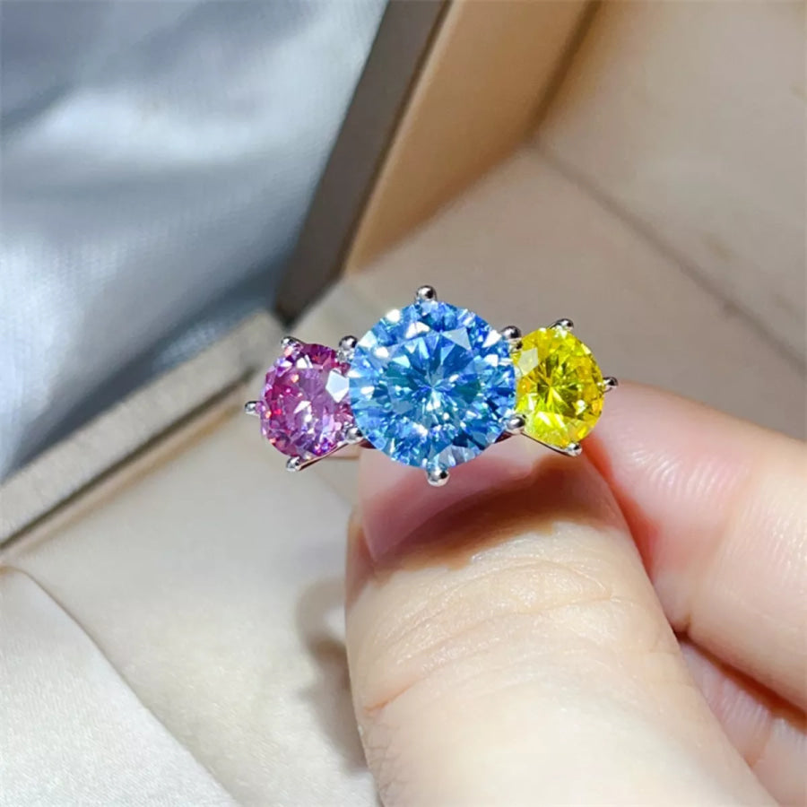 5 Carat Moissanite 925 Sterling Silver Ring Apparel and Accessories