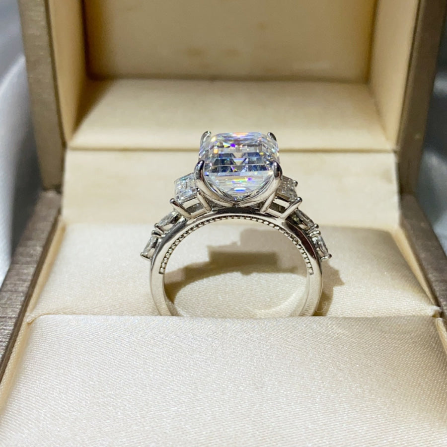 5 Carat Moissanite 925 Sterling Silver Ring Apparel and Accessories