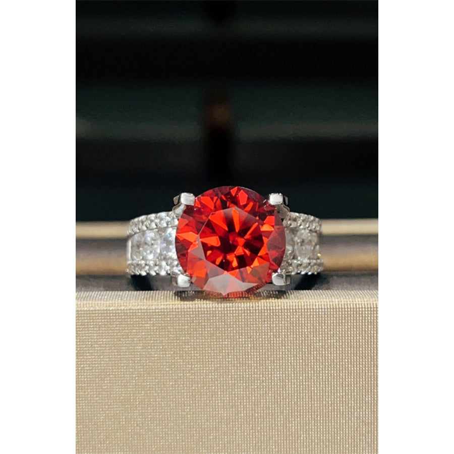 5 Carat Moissanite 925 Sterling Silver Ring Scarlet / 5 Apparel and Accessories