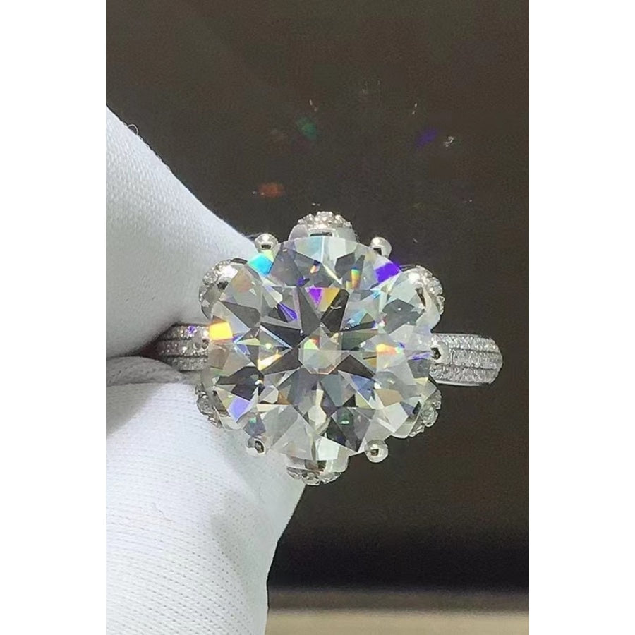 5 Carat Moissanite Side Stone Ring