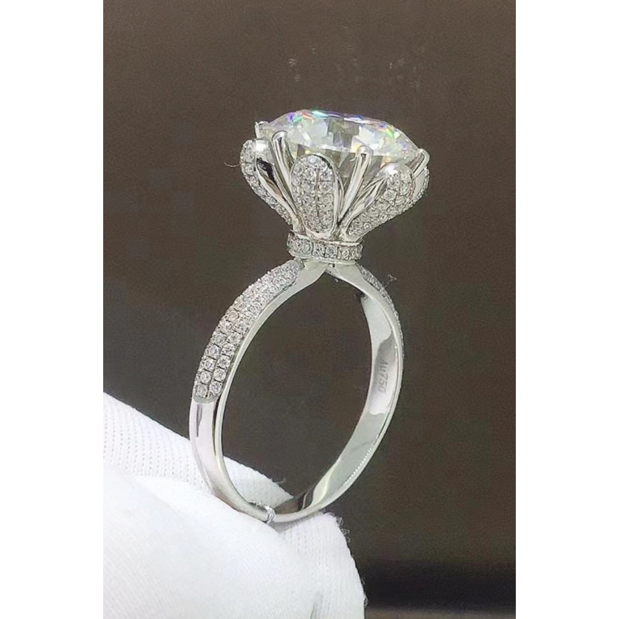 5 Carat Moissanite Side Stone Ring