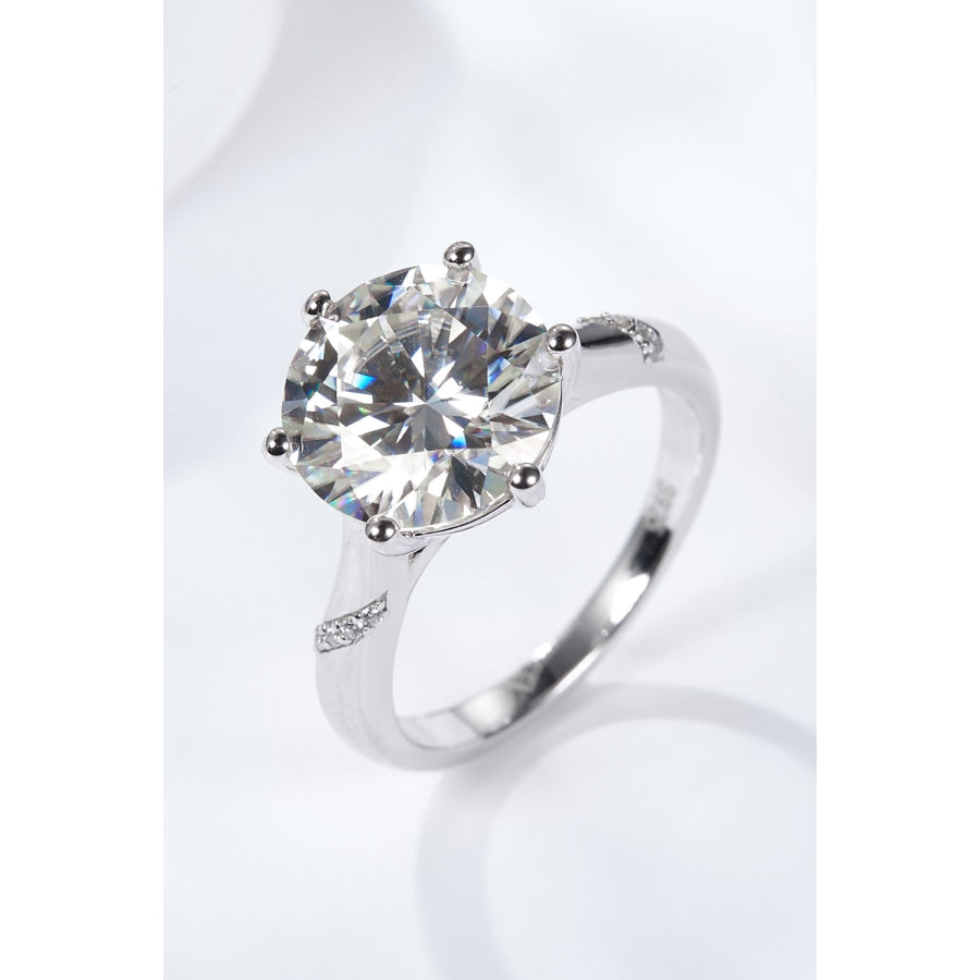 5 Carat Moissanite Solitaire Ring Silver / 6