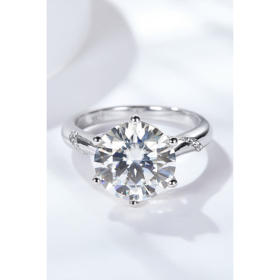 5 Carat Moissanite Solitaire Ring Silver / 6